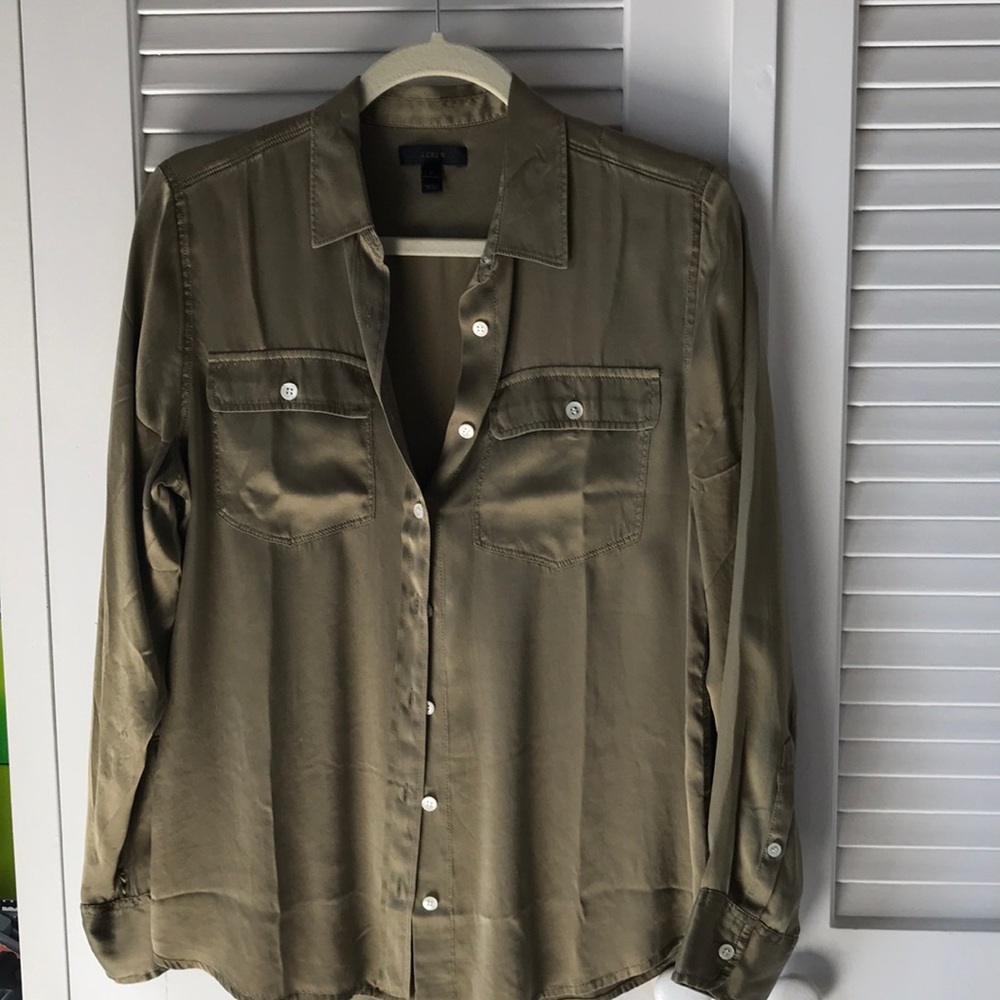 Button down silk shirt